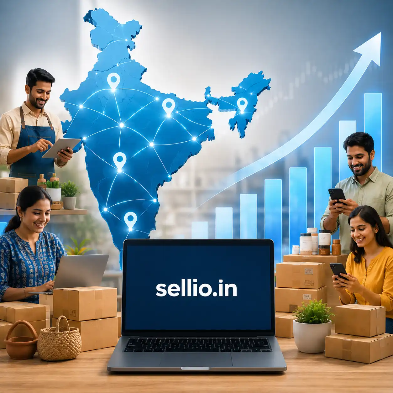 Happy Indian Merchant Partner